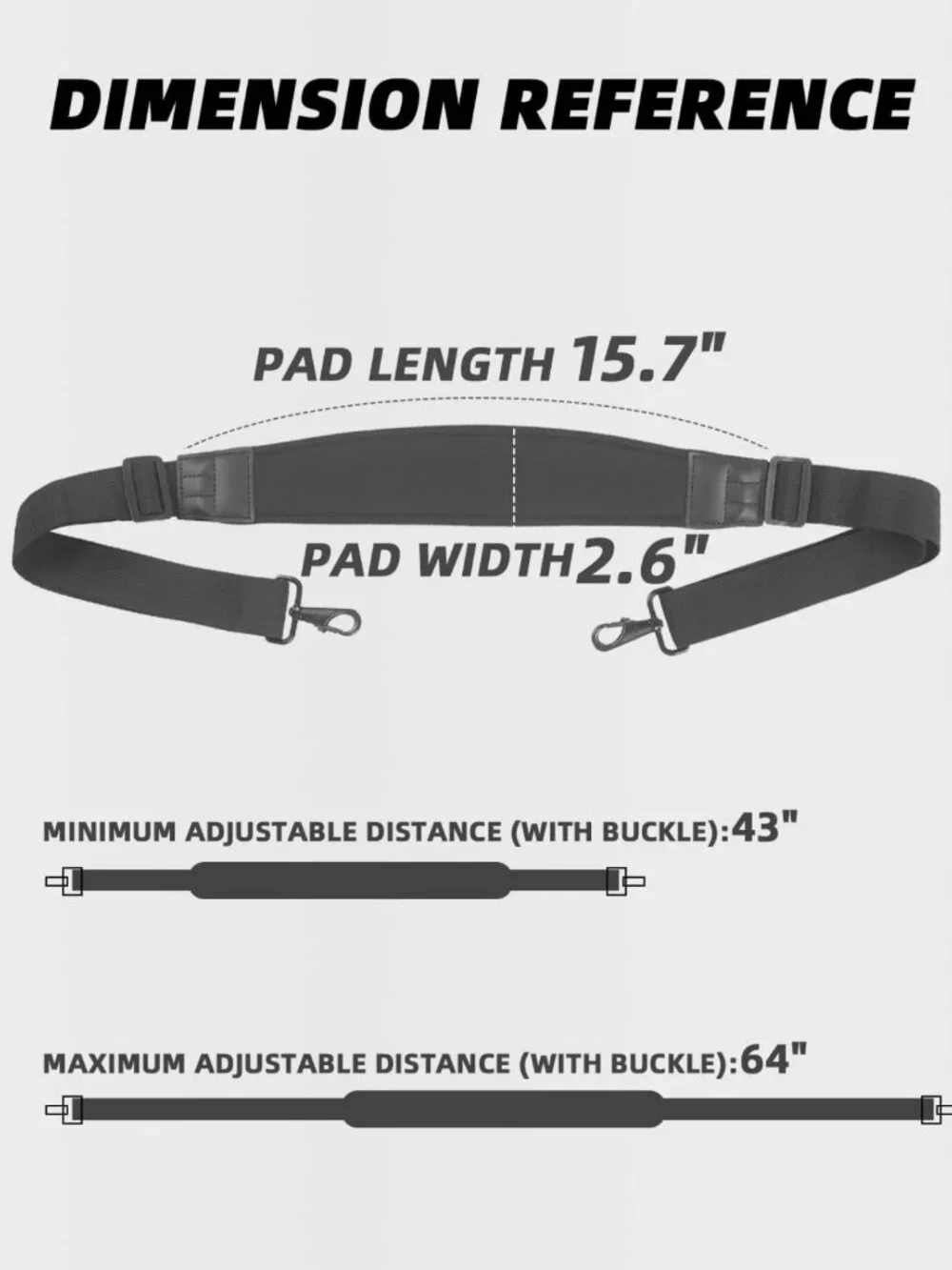 Adjustable Neoprene Padded Shoulder Strap for Laptop Bags - 2PCS, Universal Fit